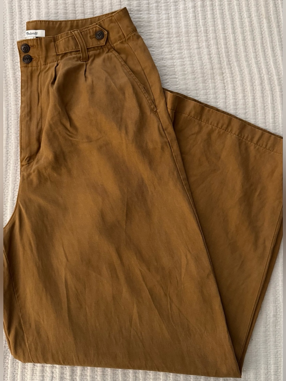 Madewell Harlow Wide-Leg Women's Pants in Caramel Brown